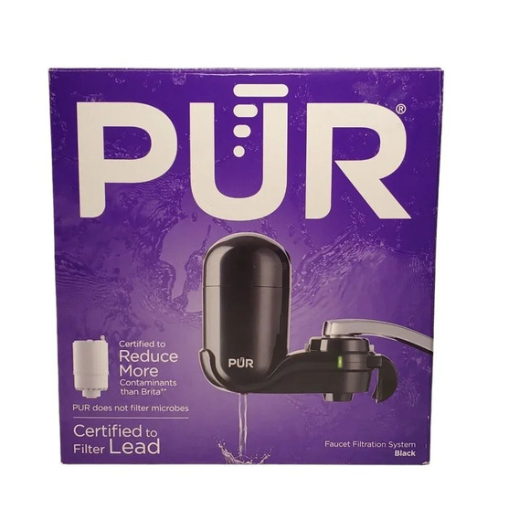 PUR FM2000B B Water Faucet Filtration System, Black Reduces 70 Contaminants - Picture 1 of 4